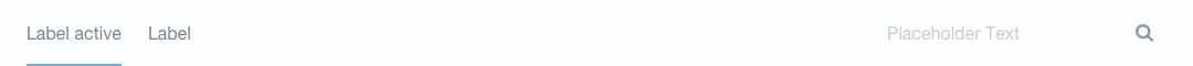 navigation bar with 2 entries and a search field