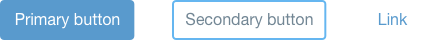set of three button types in active state