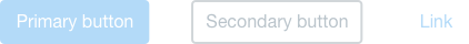 set of three button types in disabled state