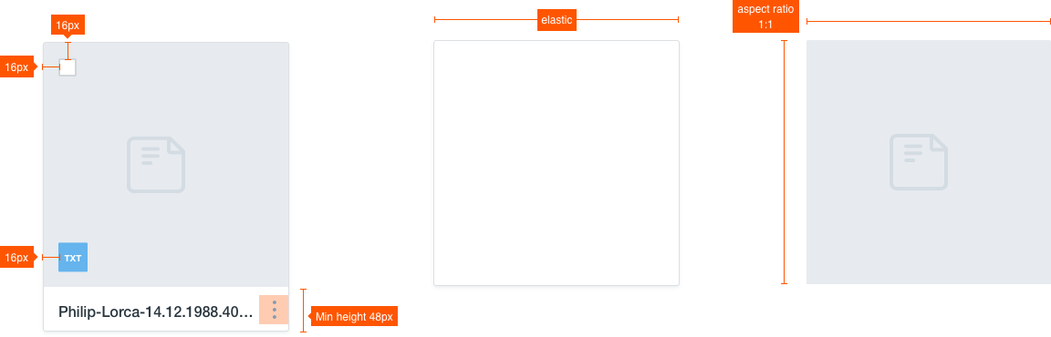 default card layout