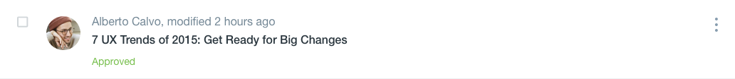 list entry in default state