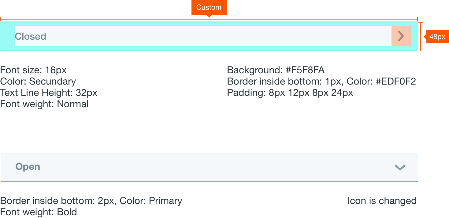 panel attributes