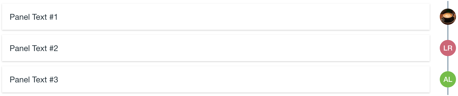 timeline right aligned