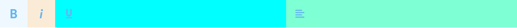 toolbar layout example with field - field - content - content