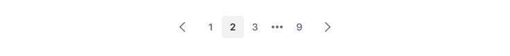 a pager showing the number of pages and the ellipsis