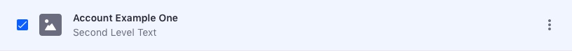 list entry in selected state