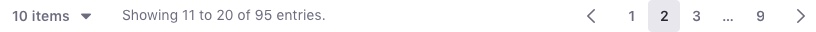 pagination bar with a dropdown for page size and the simple pagination component