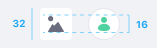 metrics for sticker 32x squared and rounded