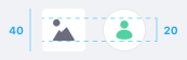 metrics for sticker 40x rounded