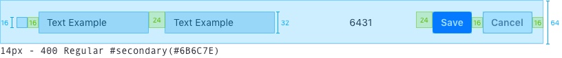 table row metrics