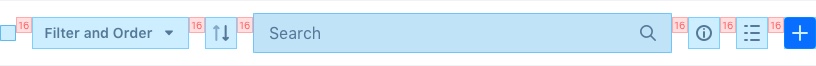 toolbar layout example with field - content - field