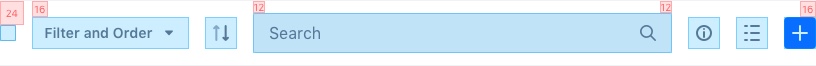 toolbar layout example with field - content - field
