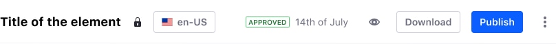 upper toolbar with different possible components described in usage section