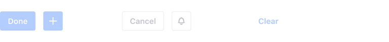 set of three button types in disabled state