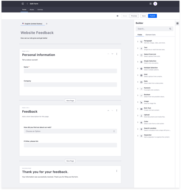 Forms - Liferay DXP