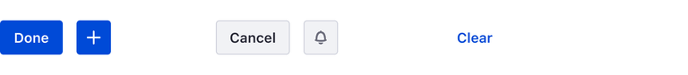 set of three button types in active state
