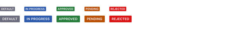 Bold status labels