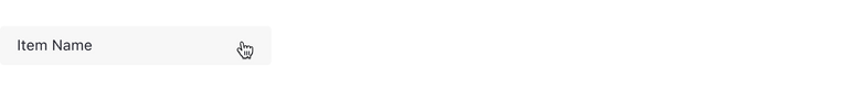 Navigation entry in hover state