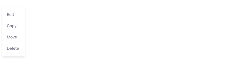 default dropdown menu